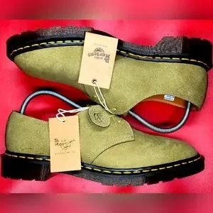 Dr Martens C.F. Steads Made in England Leather Oxford Olive Green Shoes Sz 10 M Dr Martens 1416 C.F. Green Steads Suede | Mercari main image 3
